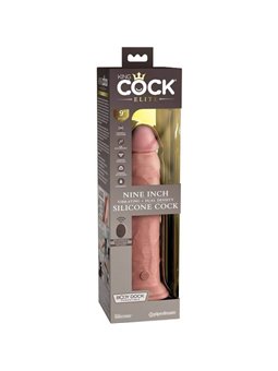 Pipedream King Cock - Vibratore Pene Silicone 24,8 Cm a Doppia Densità