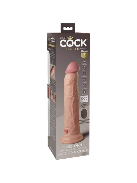 Pipedream King Cock - Vibratore Pene Silicone 24,8 Cm a Doppia Densità