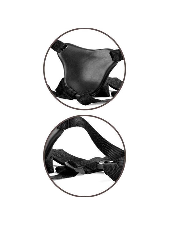 King Cock - Elite Comfy Adjustable Harness with Dildo 17.8 CM