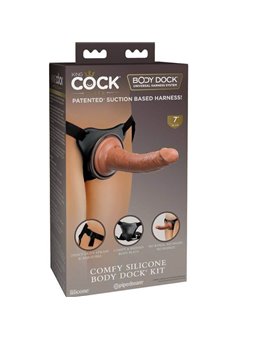 King Cock - Elite Comfy Adjustable Harness with Dildo 17.8 CM