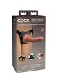 King Cock - Elite Comfy Adjustable Harness with Dildo 17.8 CM