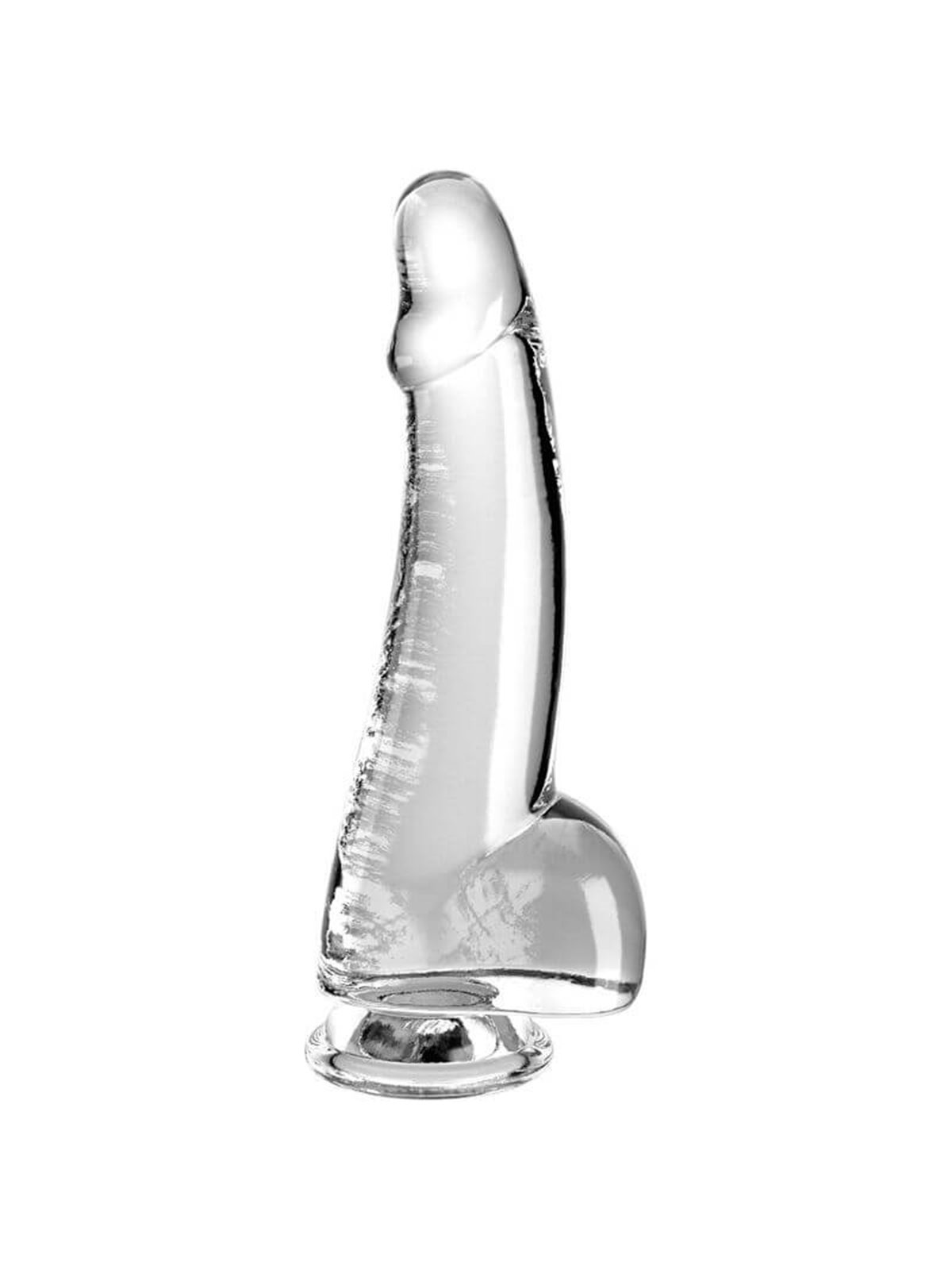 King Cock - Clear Dildo with Testicles 15.2 CM Transparent