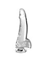 King Cock - Clear Dildo with Testicles 15.2 CM Transparent