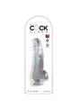 King Cock - Clear Dildo with Testicles 15.2 CM Transparent