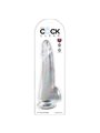 King Cock Clear - Dildo With Testicles 19 CM Transparent