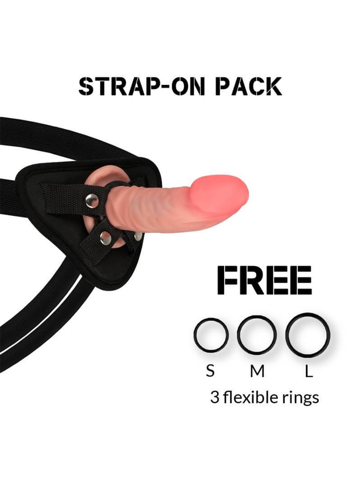 Rockarmy - Harness + Dual Density Tiger Realistic Dildo 14Cm