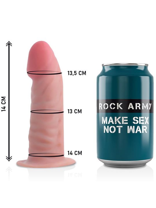 Rockarmy - Harness + Dual Density Tiger Realistic Dildo 14Cm