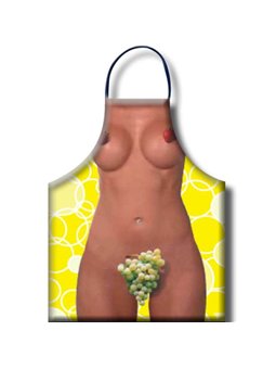 Diablo Picante - Grembiule da Cucina con Donna Nuda e Uva