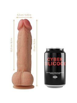 Cyber Silicock - Strap-On Saul Liquid Silicone with 3 Rings Free