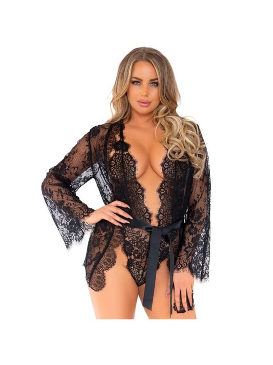 Leg Avenue - Teddy and Robe Set M