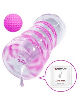 Pretty Love - Fantasy Male Masturbator with Internal Spiral and Transparent Balls
