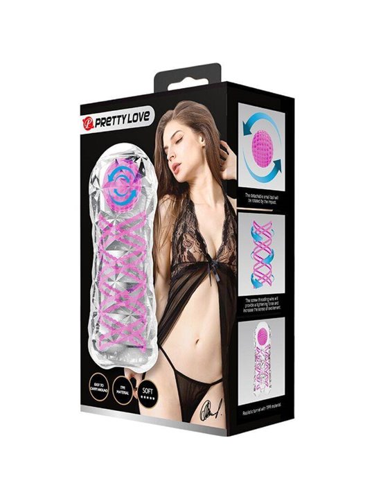 Pretty Love - Fantasy Male Masturbator With Internal Spiral And Balls Transparent