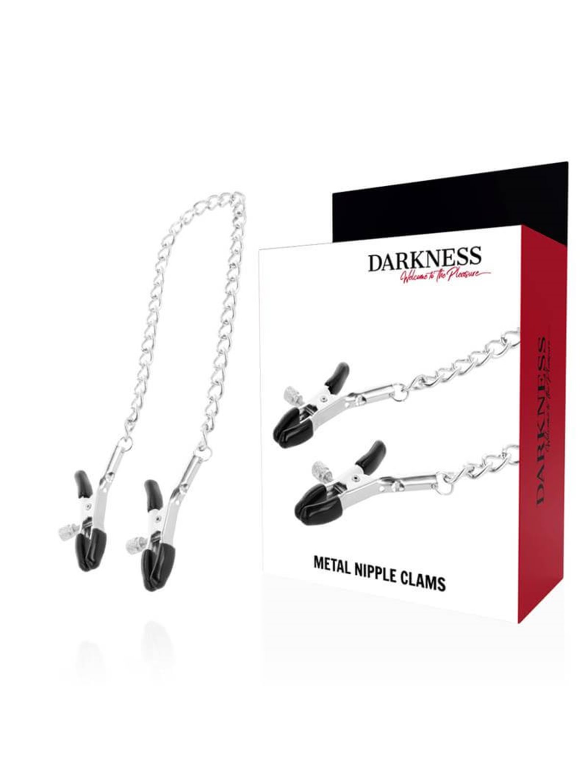 Darkness Metal Nipple Clams - Morsetti per Capezzoli in Metallo con Catena