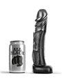 All Black - Realistic Penis with Testicles and Suction Cup 22 cm
