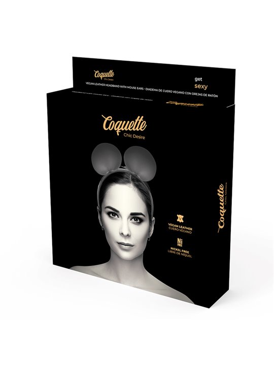 Coquette Chic Desire - Cerchietto con Orecchie di Topo - Nero