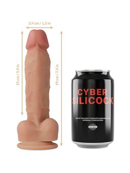 Cyber Silicock - Strap-On Liquid Silicone Oliver with 3 Rings Free