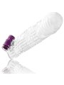 Ohmama - Textured Penis Sheath with Vibrating Bullet 3,8X13 CM
