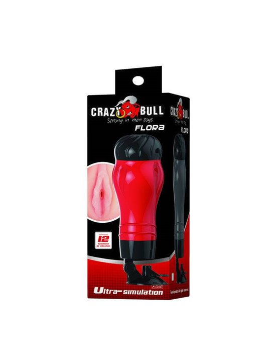 Crazy Bull Flora - Masturbatore Maschile a Forma di Vagina e Base con Ventosa