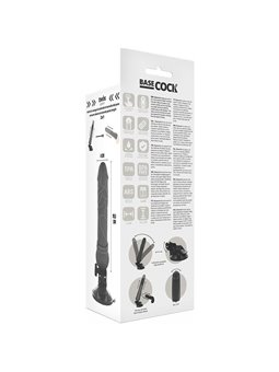Basecock Twix - Vibratore Realistico con Ventosa 19,5X4X3,5 CM Nero