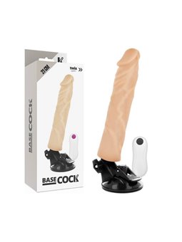 Basecock Twix - Vibratore Realistico con Ventosa 21x4x4 Cm 12 Velocità