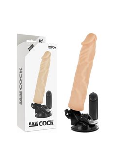 Basecock Twix - Realistic Vibrator with Suction Cup 21x4x4 CM