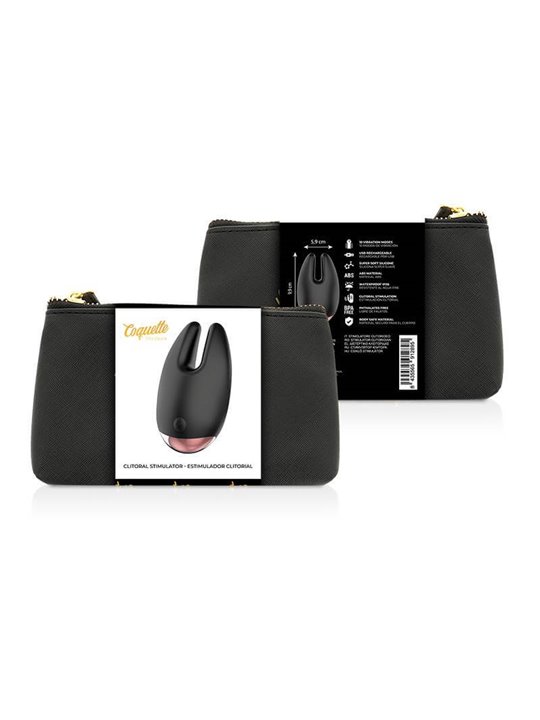 Coquette Chic Desire - Massaggiatore Clitorideo Doppio 10 Velocità - Nero/Oro
