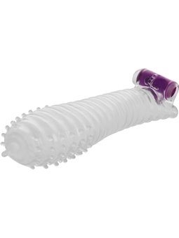Ohmama - Textured Penis Sheath with Vibrating Bullet 5X15 CM