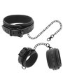 Fetish Submissive - Collare e Polsini in Pelle Vegana con Fodera in Neoprene