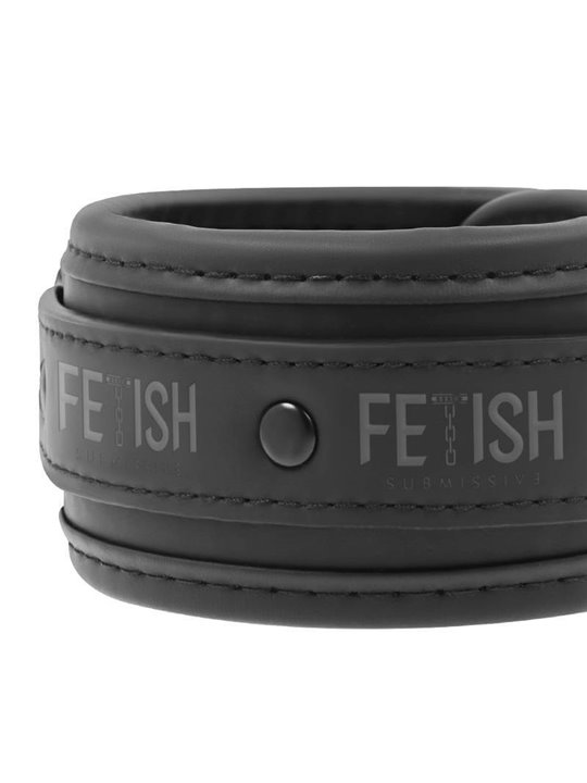 Fetish Submissive - Collare e Polsini in Pelle Vegana con Fodera in Neoprene