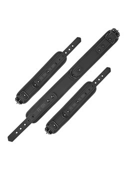 Fetish Submissive - Collare e Polsini in Pelle Vegana con Fodera in Neoprene