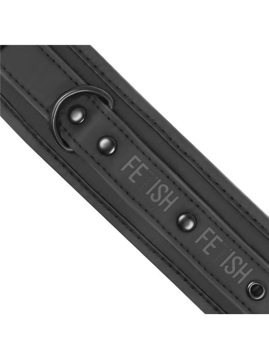 Fetish Submissive - Collare e Polsini in Pelle Vegana con Fodera in Neoprene