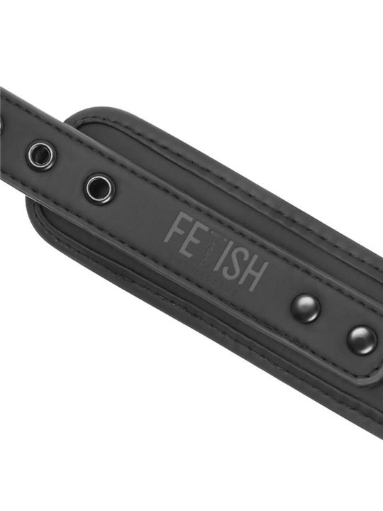 Fetish Submissive - Collare e Polsini in Pelle Vegana con Fodera in Neoprene