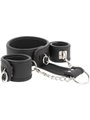 Fetish Submissive - Polsini e Collare in Pelle Vegana con Fodera in Neoprene