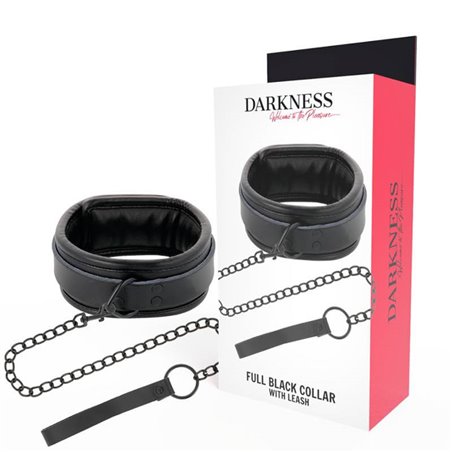 Darkness - Black Collar with Leash