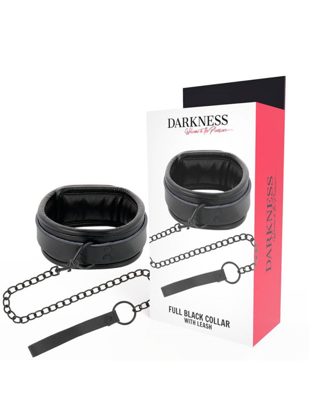 Darkness - Black Collar with Leash