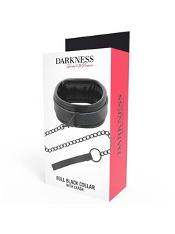Darkness - Black Collar with Leash