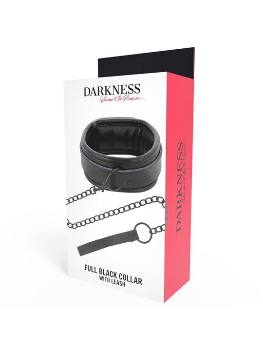 Darkness - Black Collar with Leash