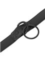 Darkness Thin Full Black Collar - Collare e Guinzaglio in Pelle Vegana - Nero