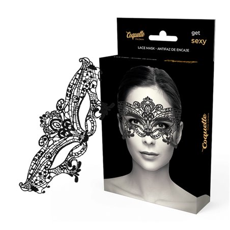Coquette Chic Desire - Mascherina Ampia in Pizzo Nero
