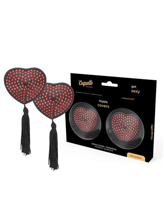 Coquette Chic Desire - Red / Black Nipple Covers