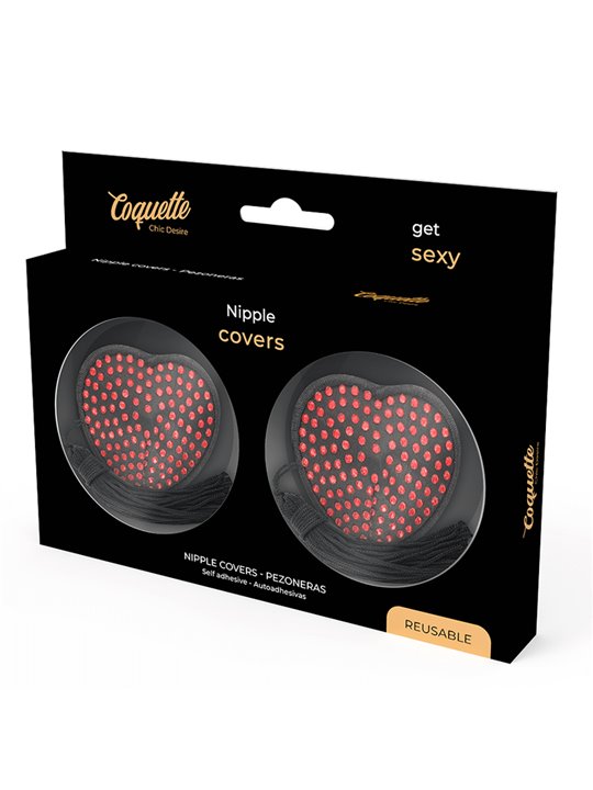 Coquette Chic Desire - Red / Black Nipple Covers