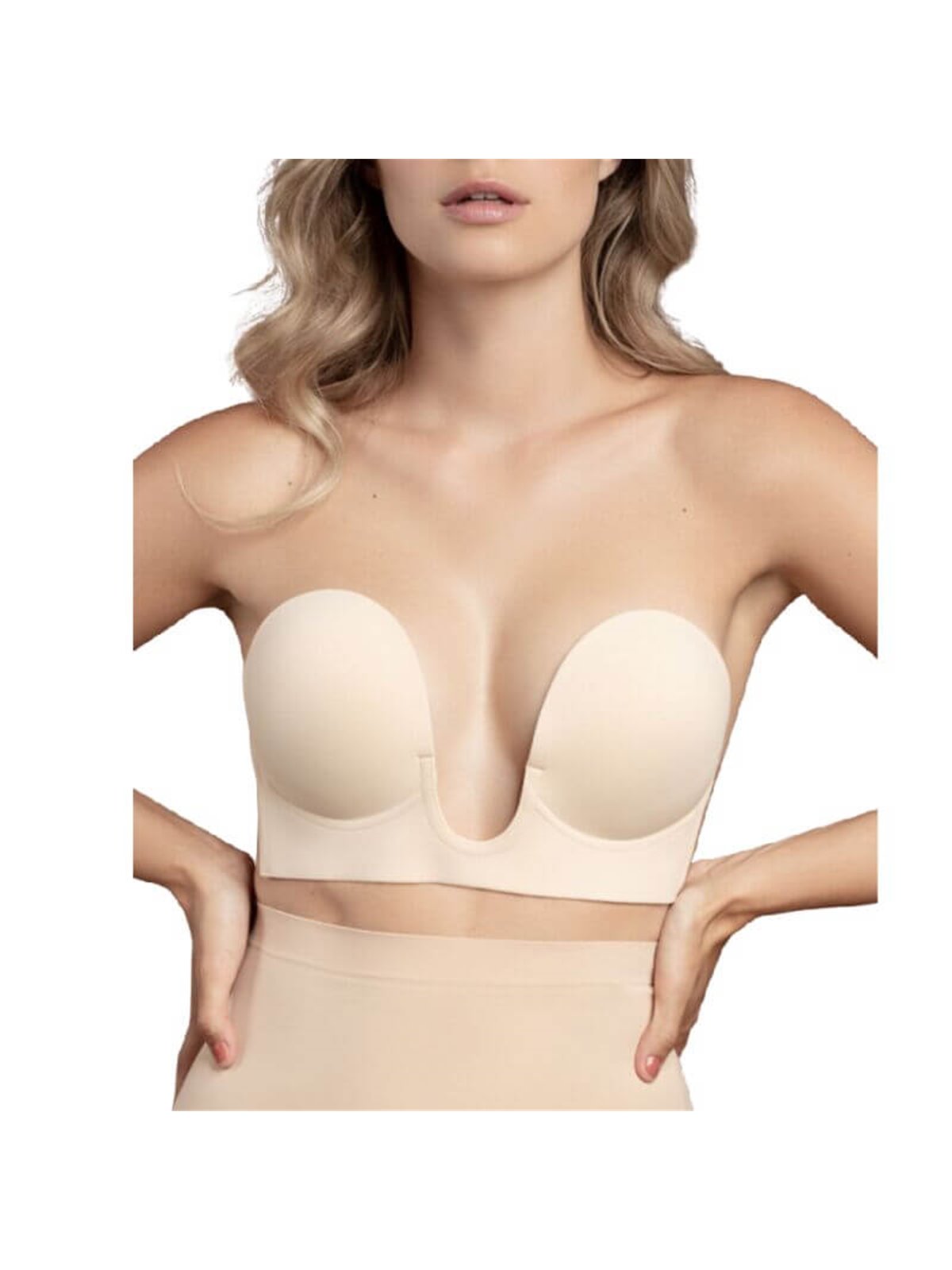 Bye-Bra - Bra Without Handles Shape U Beige Cup A