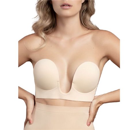 Bye-Bra - Bra Without Handles Shape U Beige Cup E