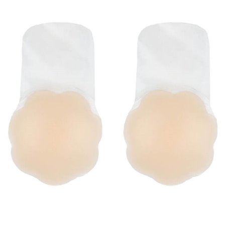 Bye-Bra - Coppe Reggiseno Pull-Up in Silicone Riutilizzabili - Taglia XL Beige