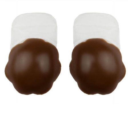 Bye-Bra - Coppe Reggiseno Pull-Up in Silicone Riutilizzabili - Taglia M Marrone