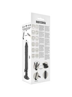 Basecock Twix - Vibratore Realistico con Ventosa 20X4X4 CM Nero