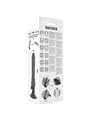 Basecock Twix - Vibratore Realistico con Ventosa 19,5X4X3,5 CM 12 Velocità Nero