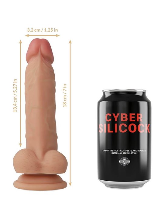 Cyber Silicock - Strap-On Jude Liquid Silicone with 3 Rings Free