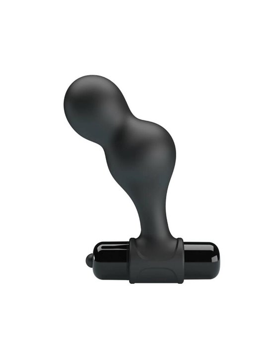Mr Play - Silicone Vibrating Anal Plug Black