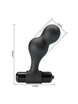 Mr Play - Silicone Vibrating Anal Plug Black